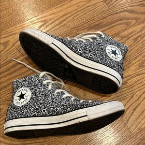 Converse Speckled Black and White High-Tops
